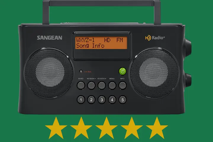 SANGEAN HDR-16 Am/Fm HD Portable Radio/FM RDS/AM Digital receiver Rec out  AUX in